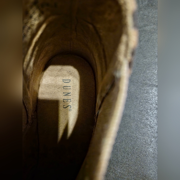 DUNES Suede Cheetah Print wedge booties sz8.5 - Picture 2 of 10